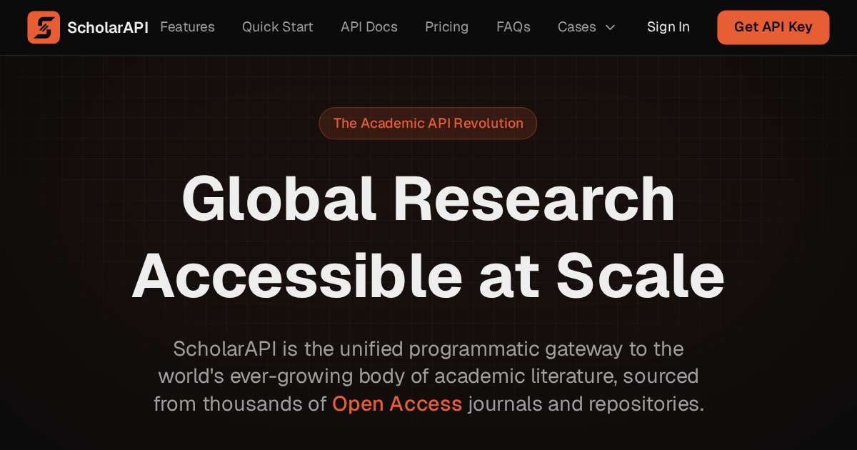 ScholarAPI - Millions of scholarly papers, one intuitive API